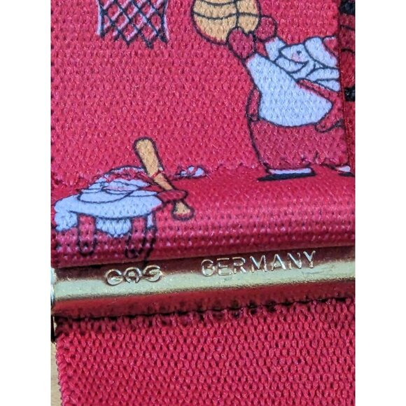 Vintage CAS German Suspenders Christmas Santa Claus Playing Sports North Pole - Picture 5 of 8